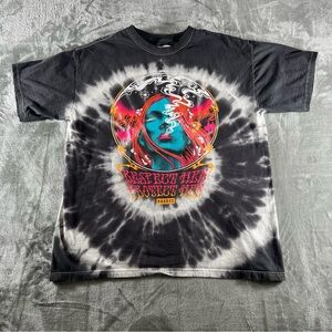 BOXSET “Respect Her Protect Her” Men’s XL Tie Dye T-Shirt Gray White Psychedelic